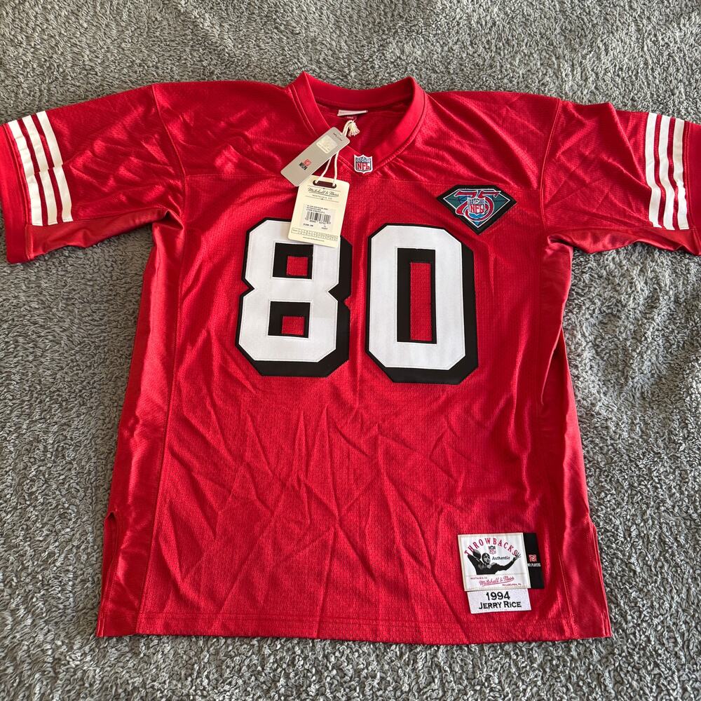 100% Authentic Jerry Rice 1994 Mitchell & Ness NFL San Francisco 49ers Jersey 48